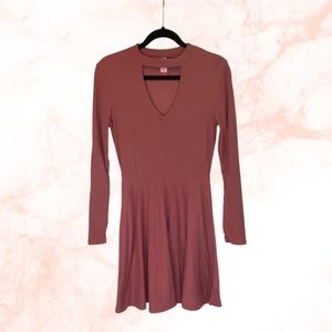 NoBo pink long sleeve cut-out dress.